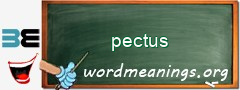 WordMeaning blackboard for pectus
